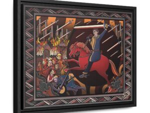 The Spectral Sword – Framed Premium Canvas Print