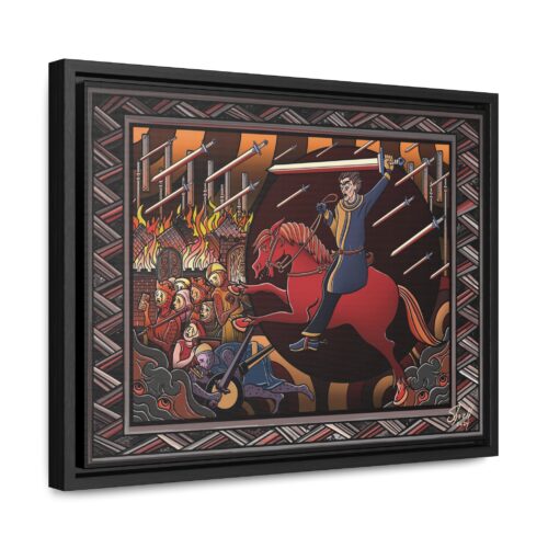 The Spectral Sword - Framed Premium Canvas Print