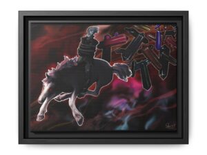 The Rider – Framed Premium Canvas Print