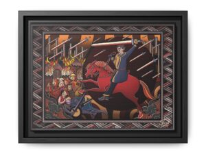 The Spectral Sword – Framed Premium Canvas Print