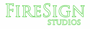 Firesign studios logo jade white