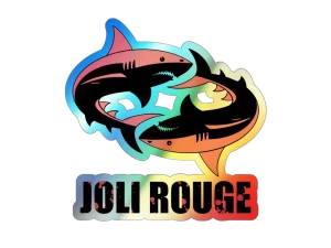 Joli rouge shark sticker